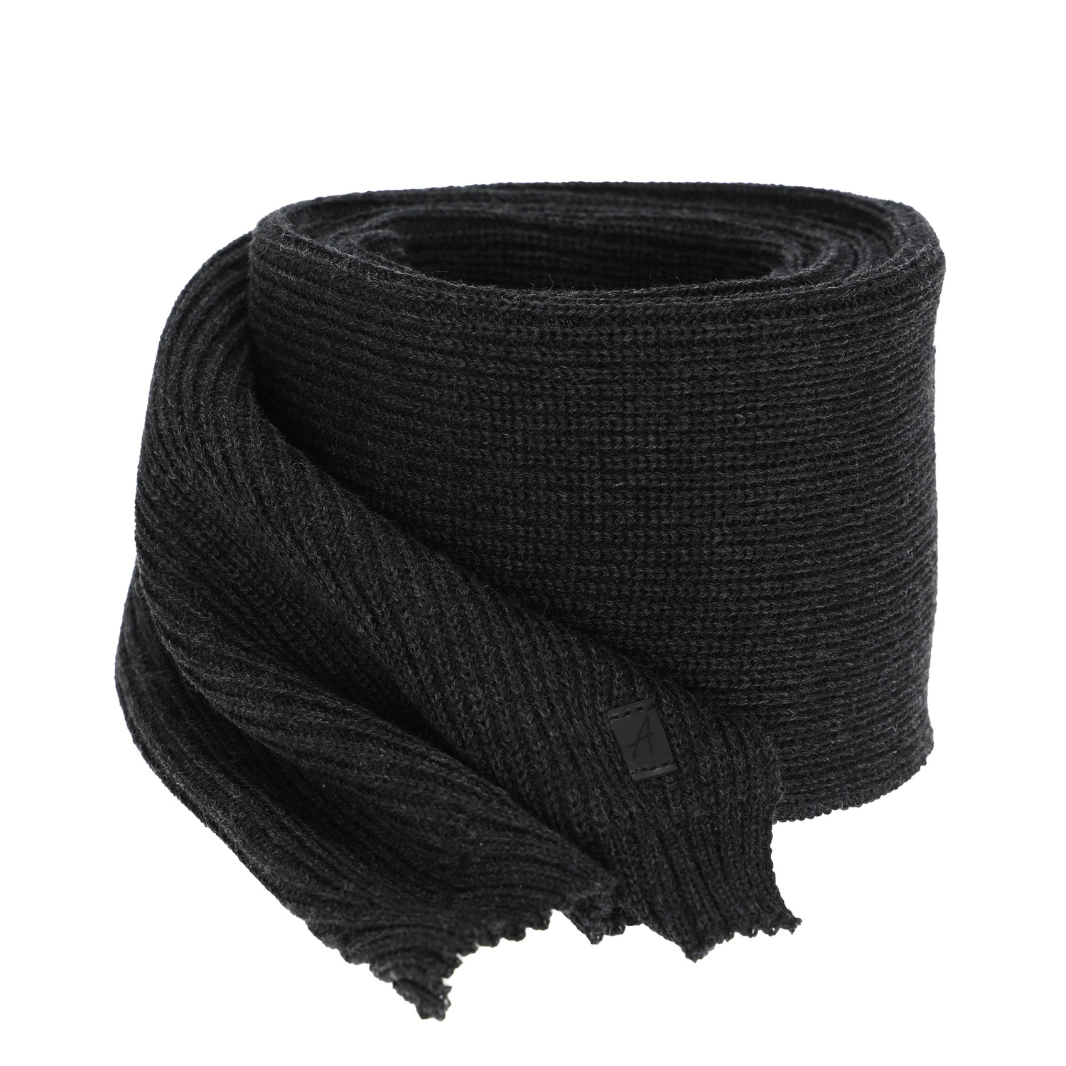 Men's winter scarf, gray, with merino wool Algor