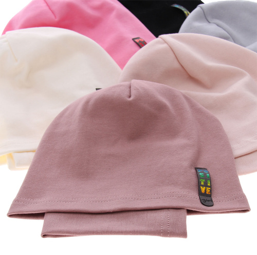 Girl's spring/ autumn set: hat and tube scarf ecru Flores