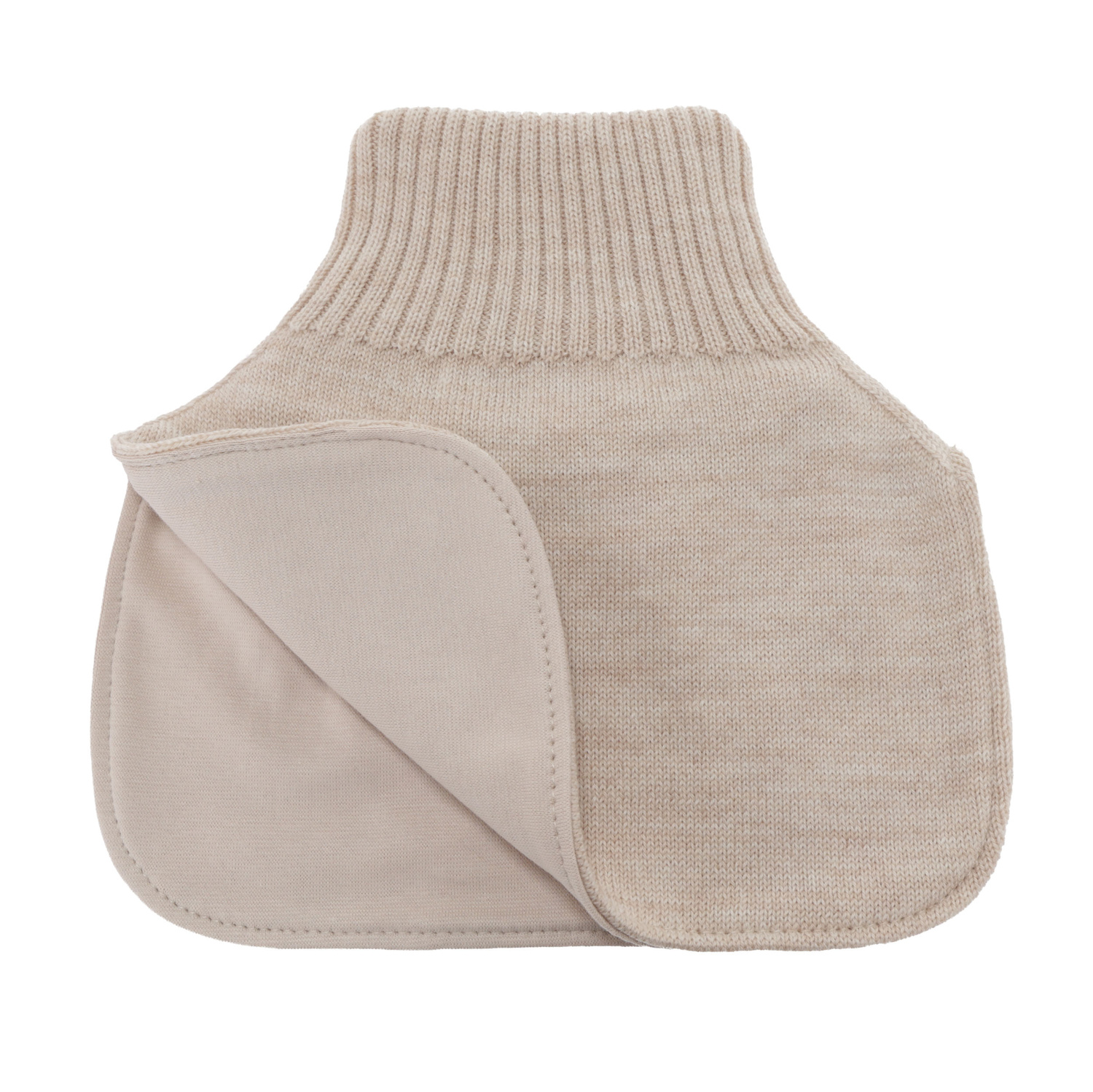 Girl's winter neck warmer, beige, 100% merino wool, Felice