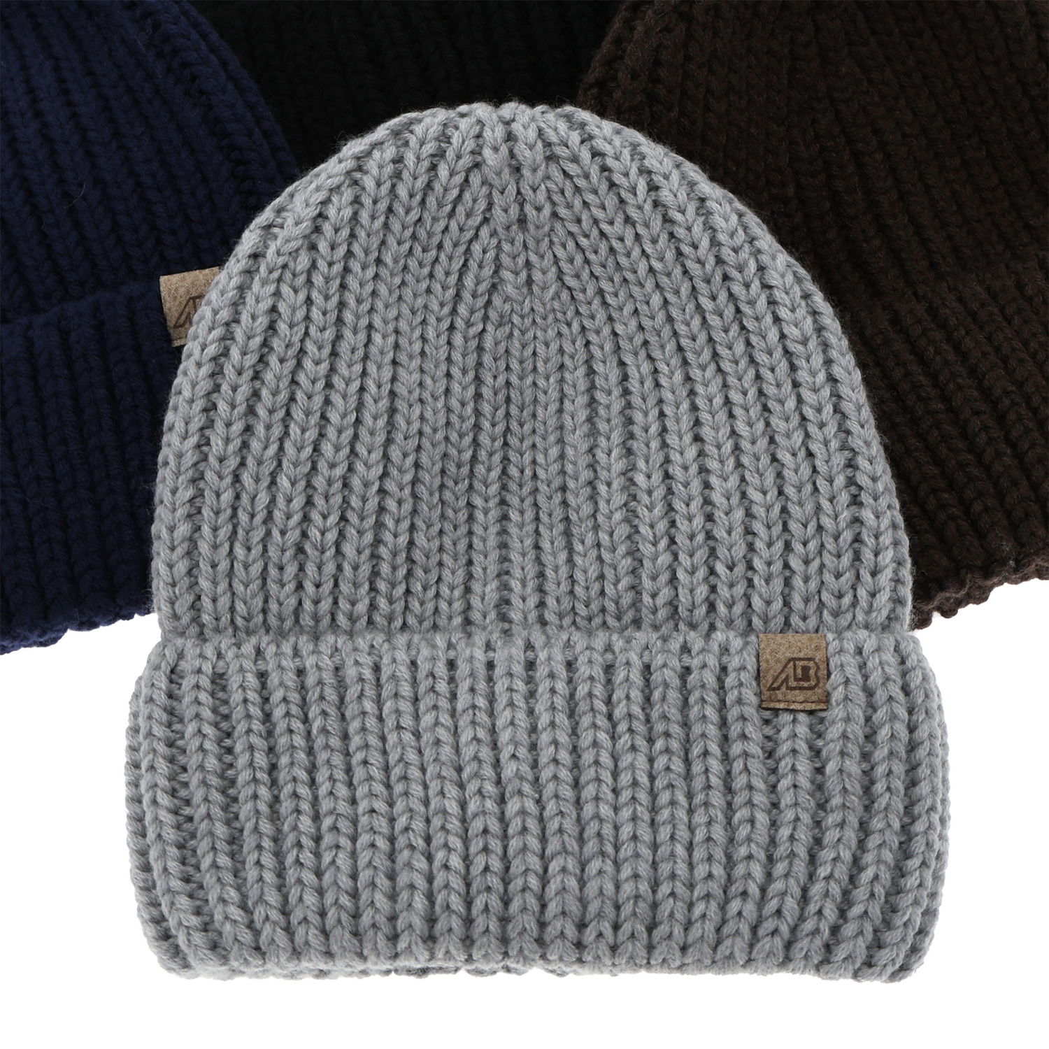 Men's winter hat brown 100% extra fine merino wool Berno