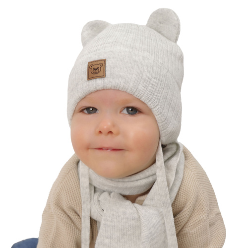 Boy's winter set: hat and scarf light blue Anthony
