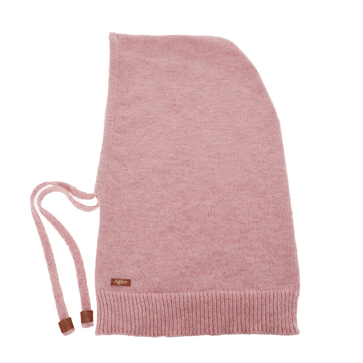 Women's winter balaclava pink merino wool balaclava Elizabeth 