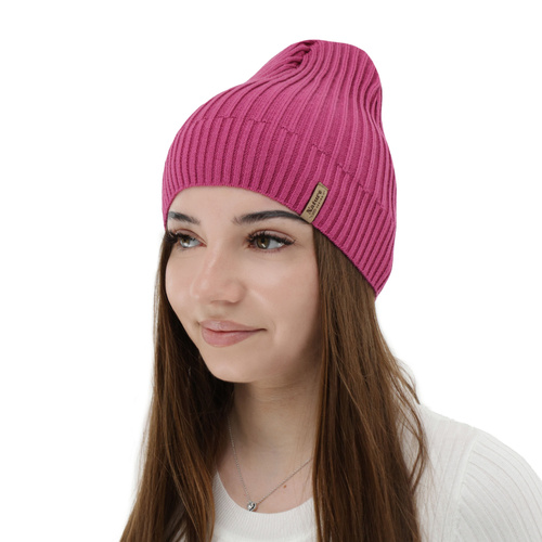 Woman's spring, autumn hat, with cotton, camel, Mirona