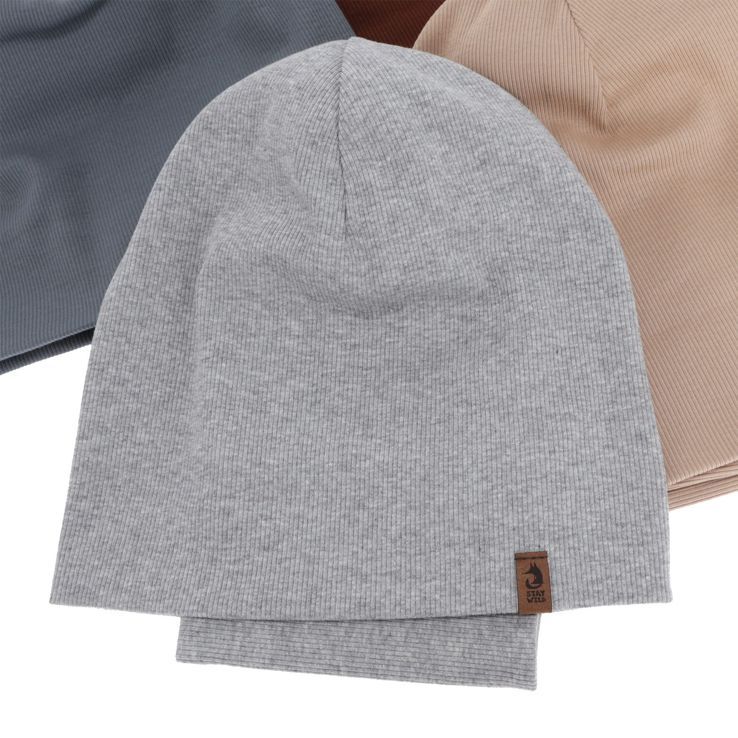 Boy's spring, autumn set: hat and tube scarf, beige, Amalfi