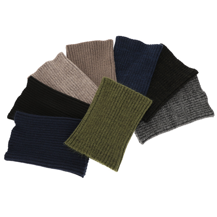 Men's winter tube scarf navy blue merino wool Best