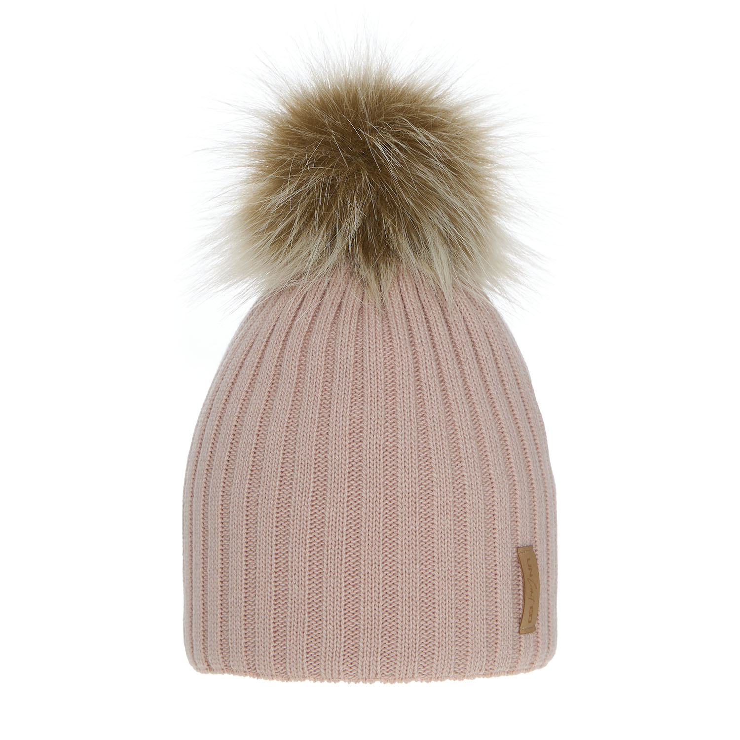 Girl's winter hat pink Werbena with pompom