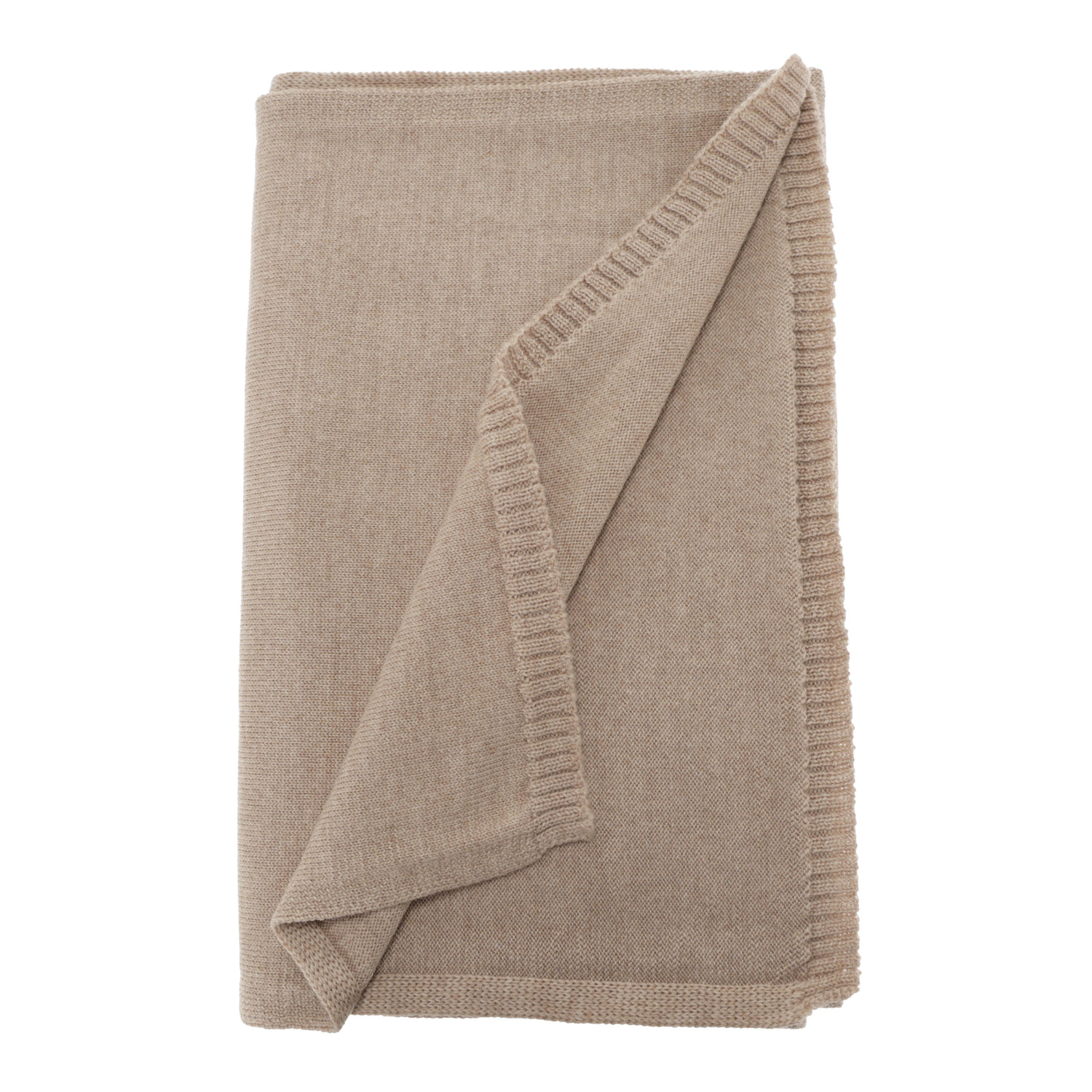 Woman's winter scarf, beige, 100% merino wool, Elonia
