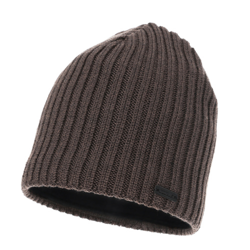 Woman's winter hat, brown, with merino wool, Soletta