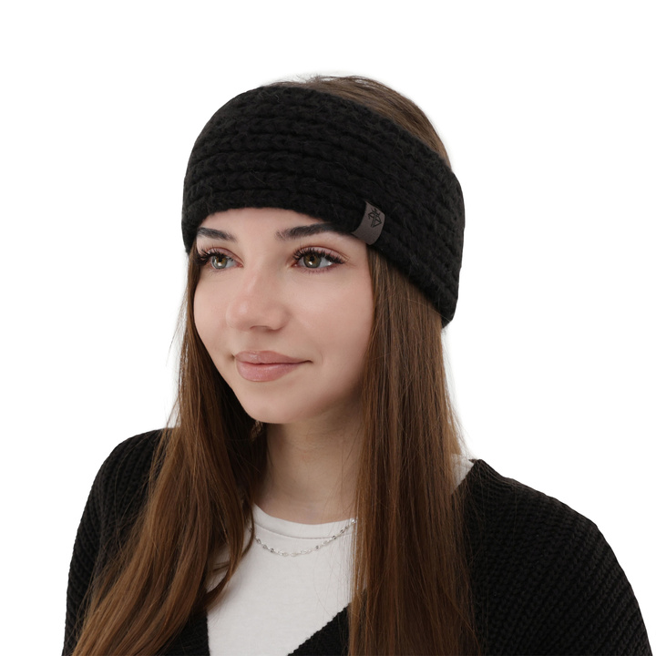 Woman's winter headband black Alexis