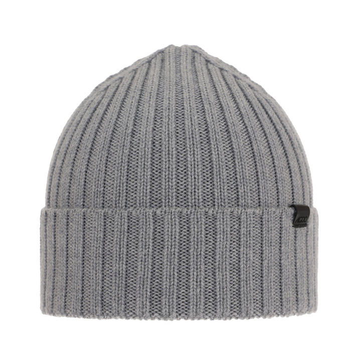 Men's winter hat grey Nathan 100% Extra Fine Merino Wool