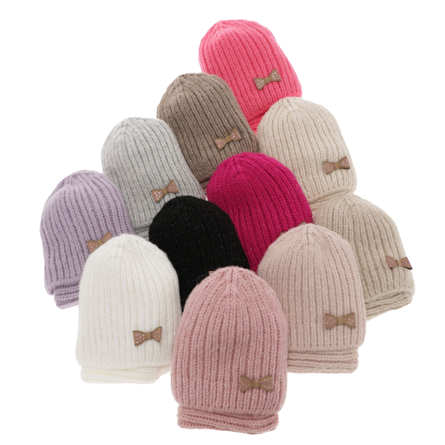 Girl's winter set: hat and tube scarf pink Ingrid