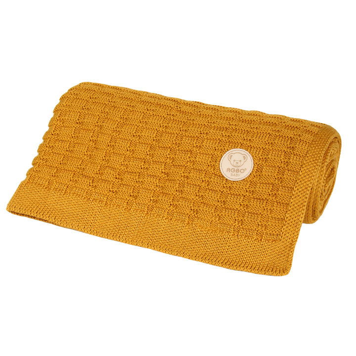 Bamboo baby blanket mustard Misio