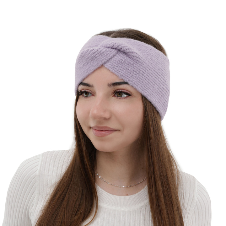 Woman's winter headband violet Florence
