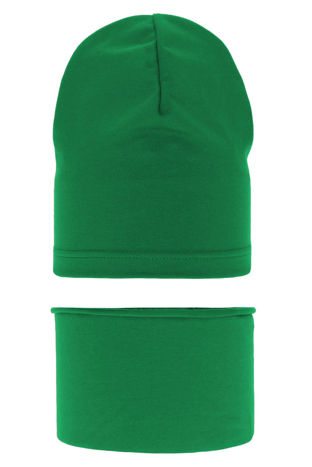 Boy's spring/ autumn set: hat and tube scarf green Hazel