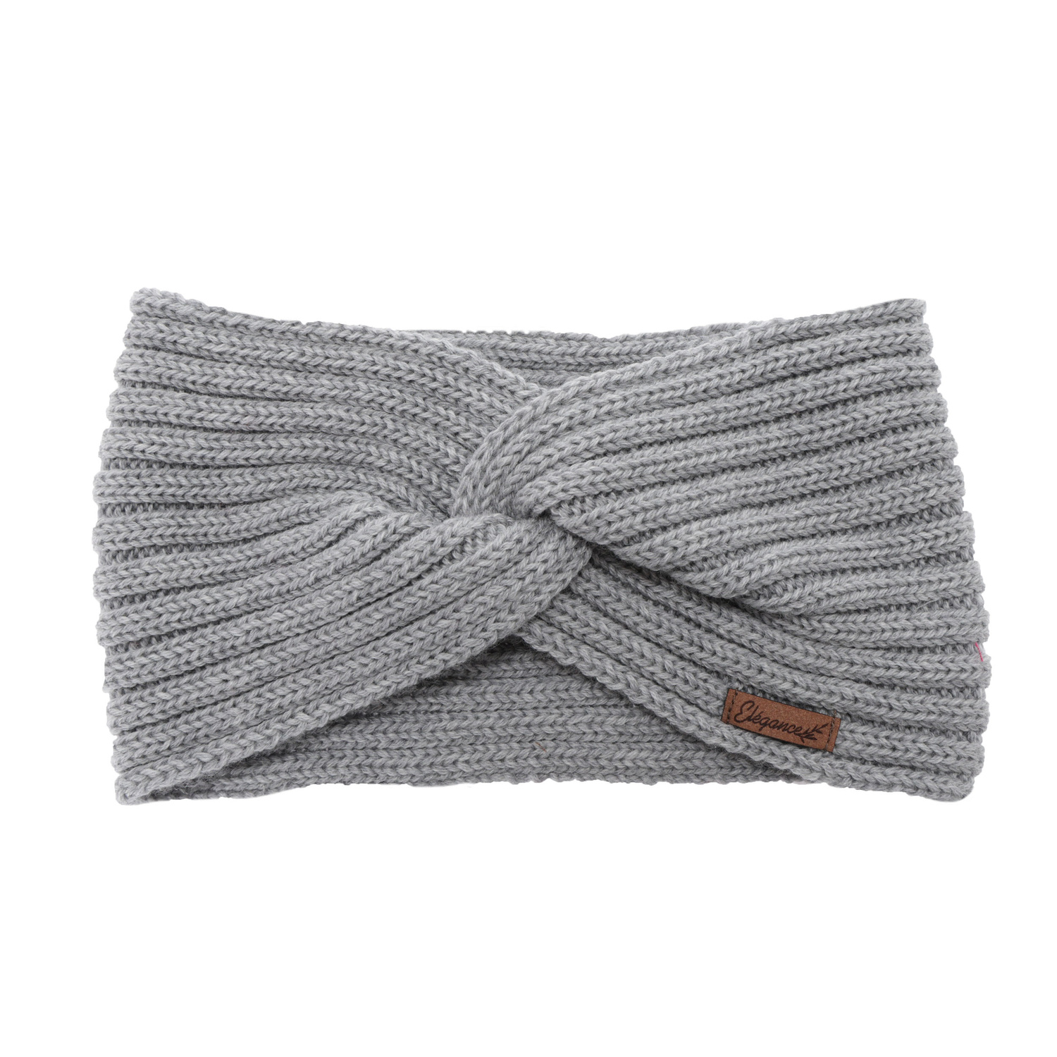 Woman's winter headband, gray, 100% merino wool, Veka