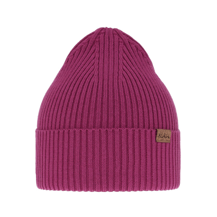 Woman's spring and winter hat, with cotton, pink Messina