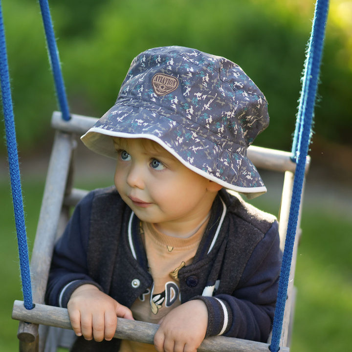 Boy's summer hat black Aviation