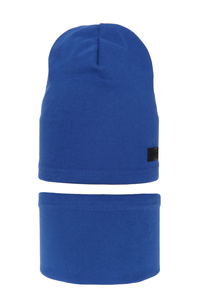 Boy's spring/ autumn set: hat and tube scarf blue Frizi