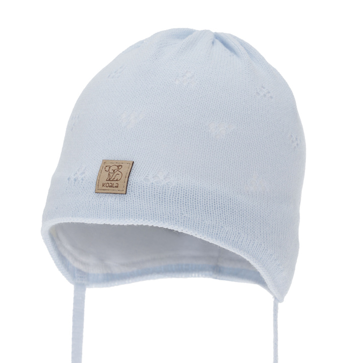 Boy's spring/autumn hat, blue, with ears, Slate