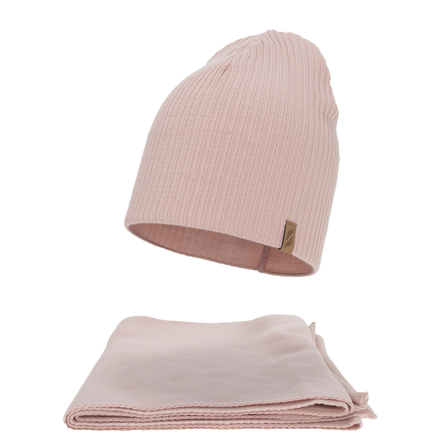 Woman's winter set: hat and scarf, pink, Fena