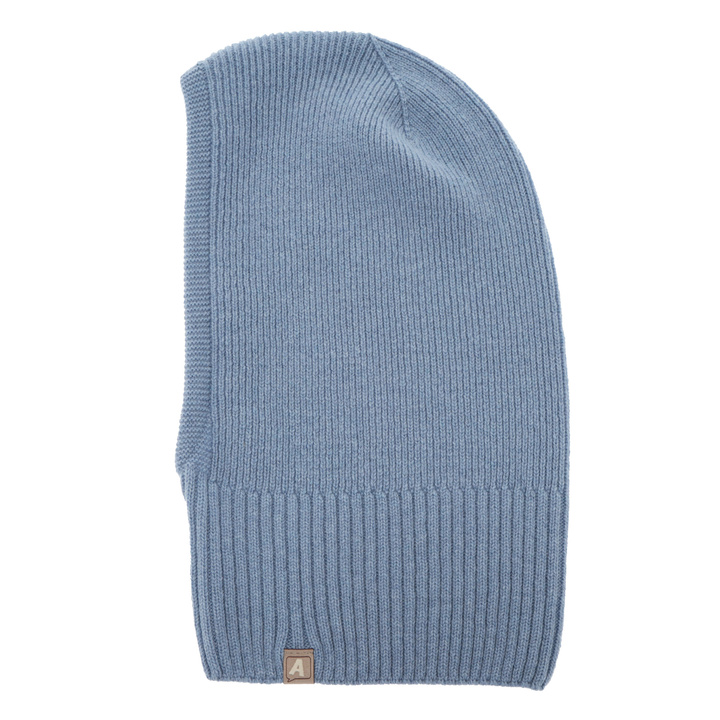 Boy's autumn, winter balaclava, blue, merino wool with cashmere, Zoldo
