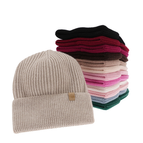 Woman's winter hat, camel, 100% merino wool, Isla