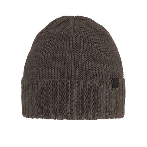 Men's winter hat - brown merino wool Sewer
