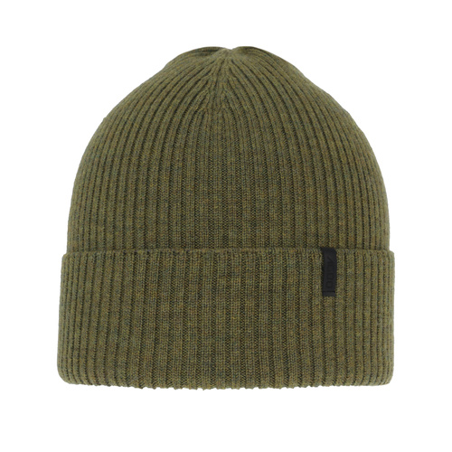 Men's winter hat, khaki, 100% merino wool, Thorin