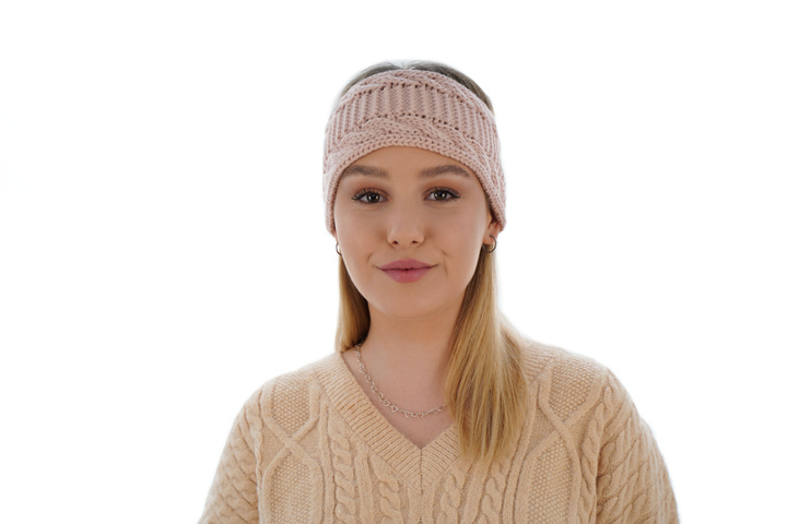 Woman's winter headband beige Bera