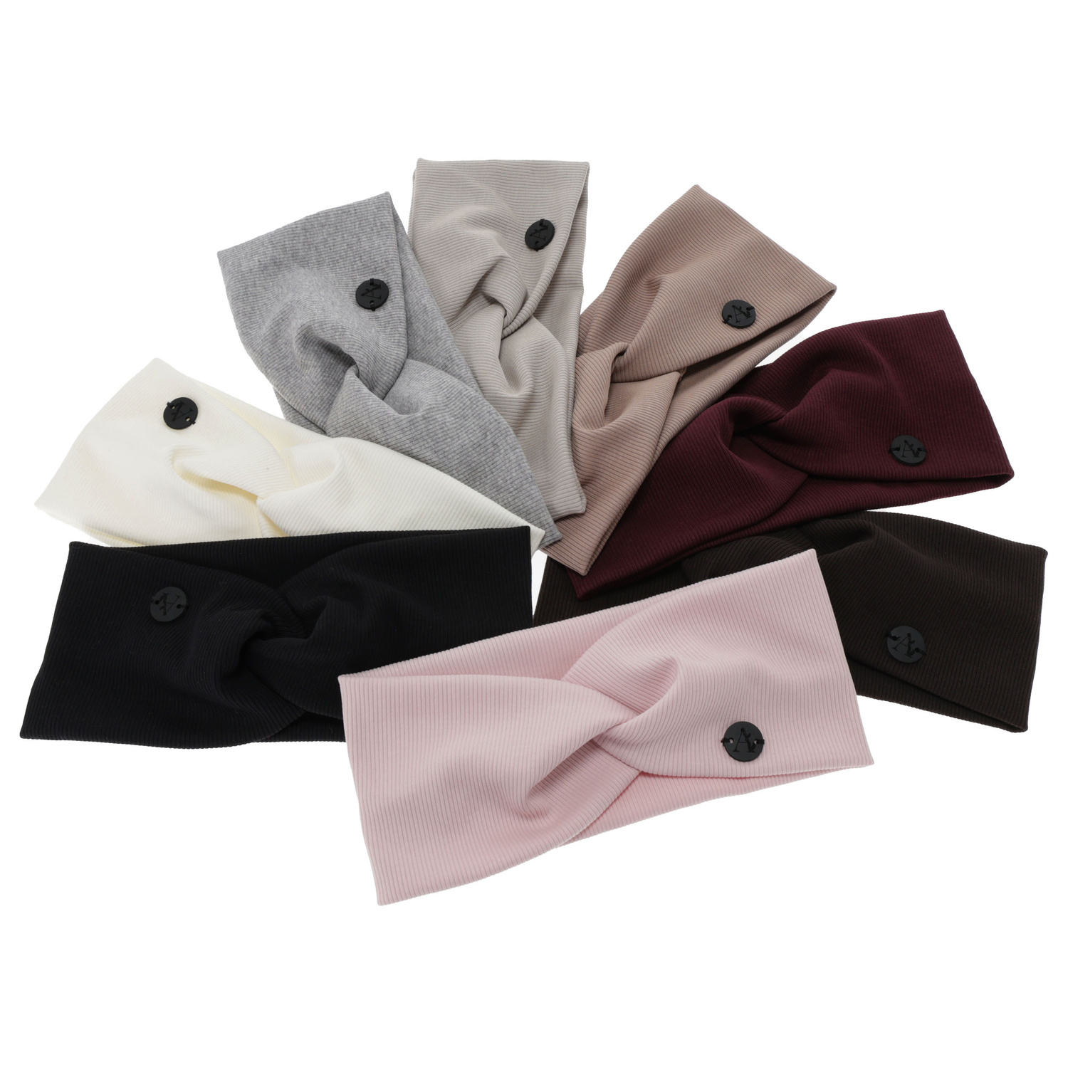 Woman's spring/autumn headband, black, cotton, Auri