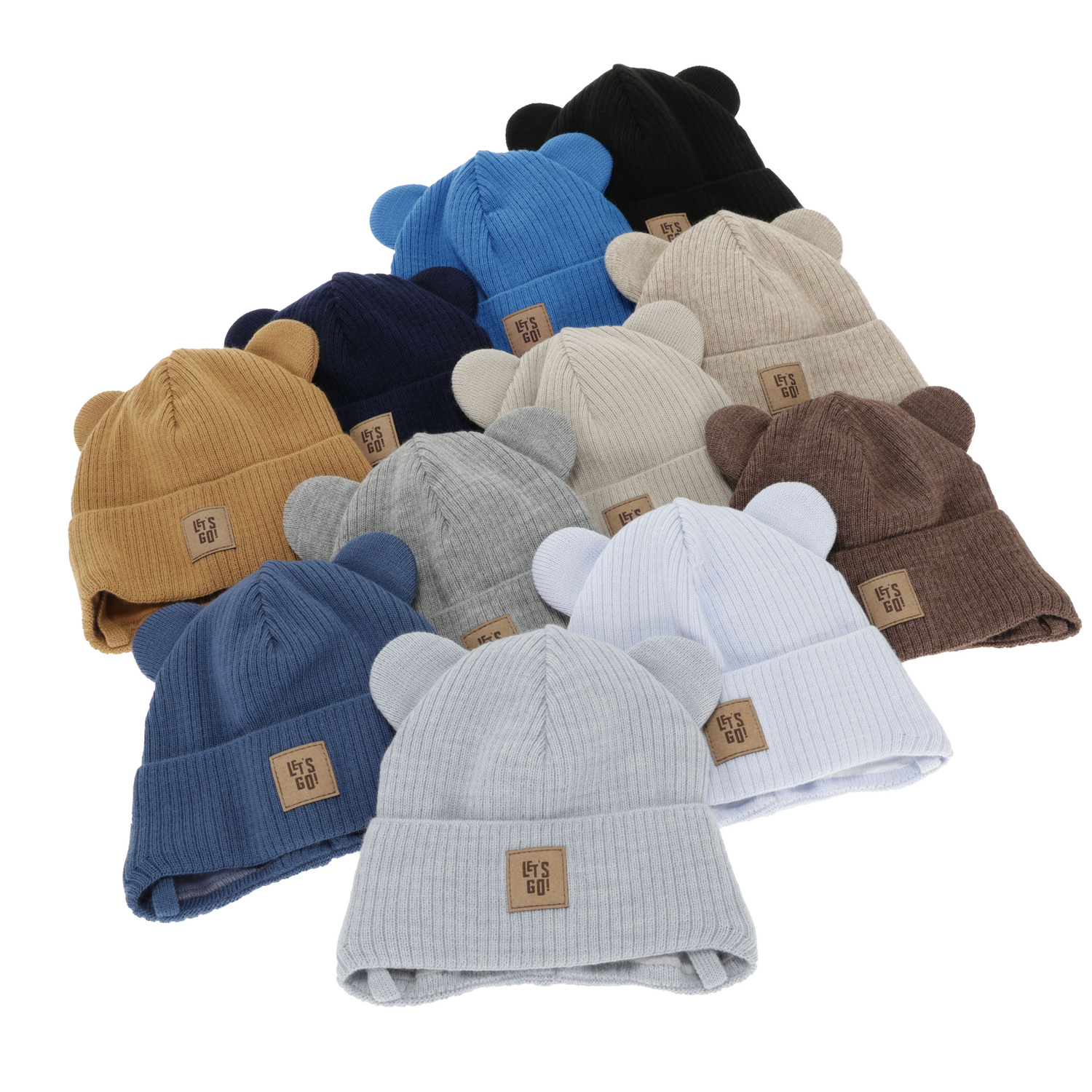 Boy's beige autumn, spring earflap hat Dewin
