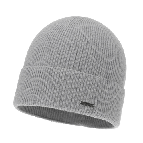 Woman's autumn, winter hat, grey, with merino wool with cashmere, Sindra