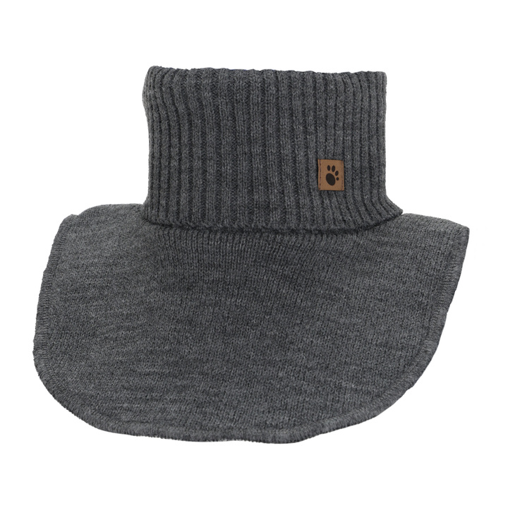 Boy's winter neck warmer with lining, dark gray, Lamor