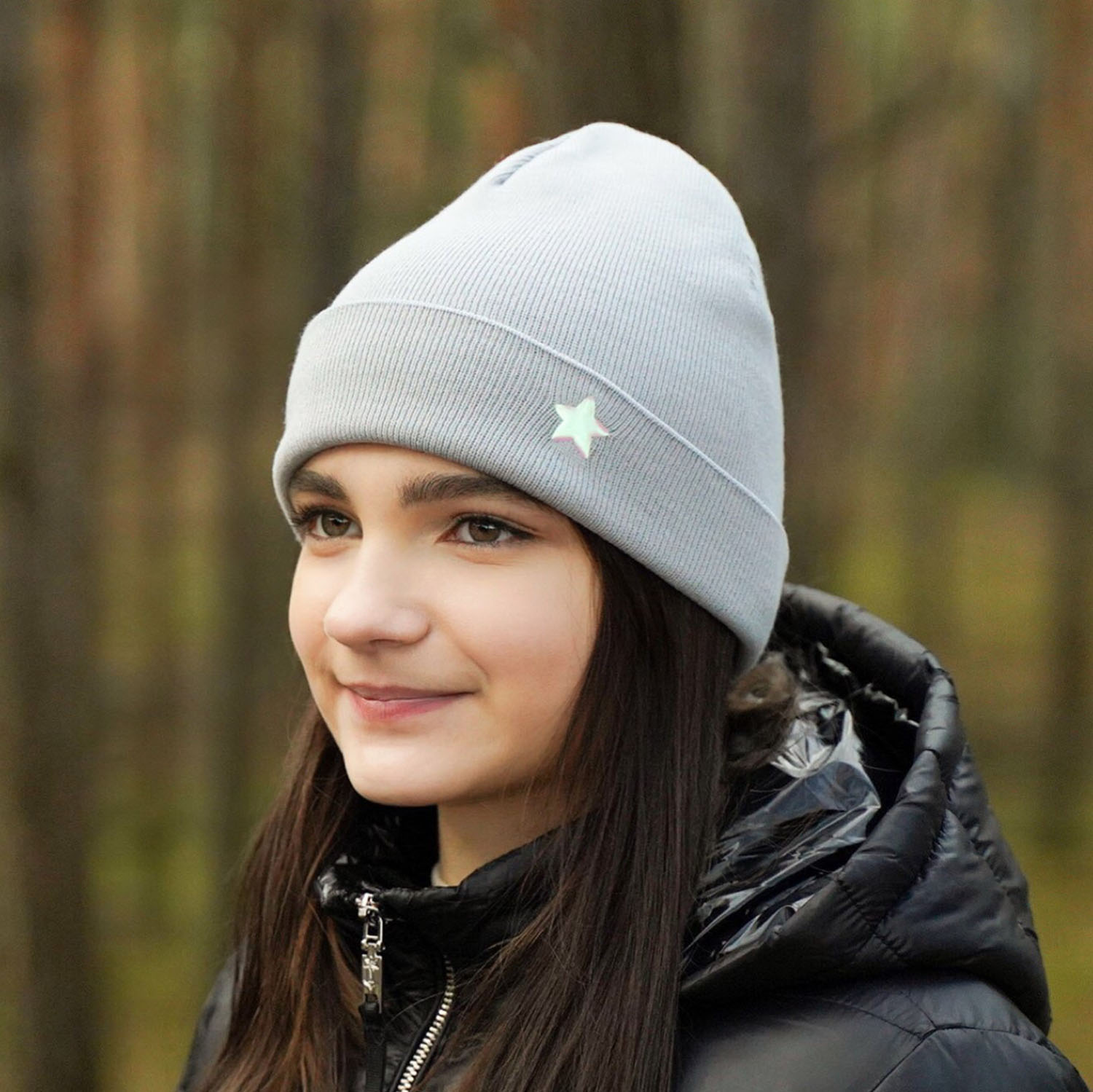 Girl's winter hat double-sided violet Estrela