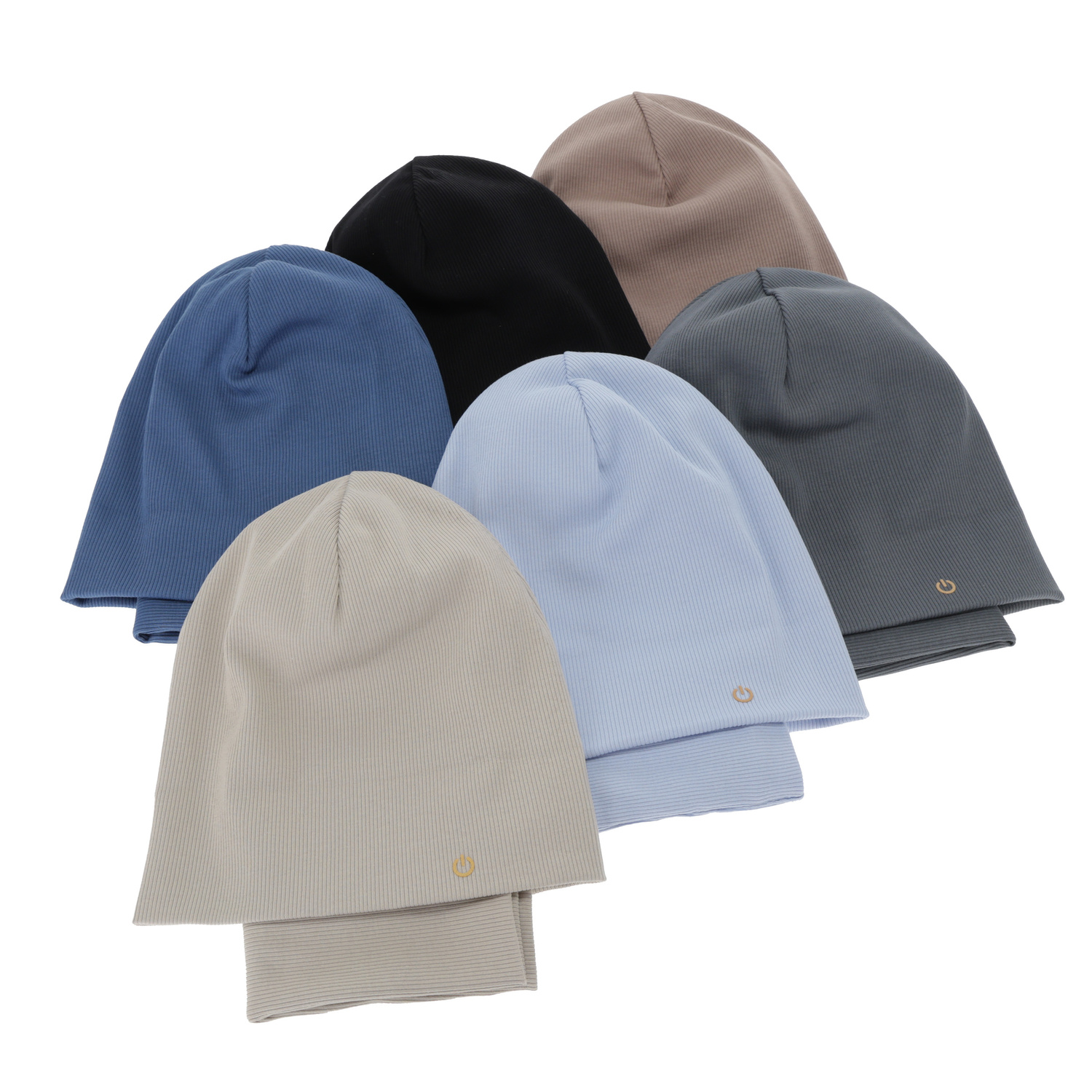 Boy's spring, autumn set: hat and tube scarf, grey, cotton, Desider