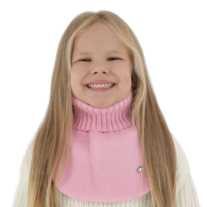 Girl's winter tube scarf pink Pixi