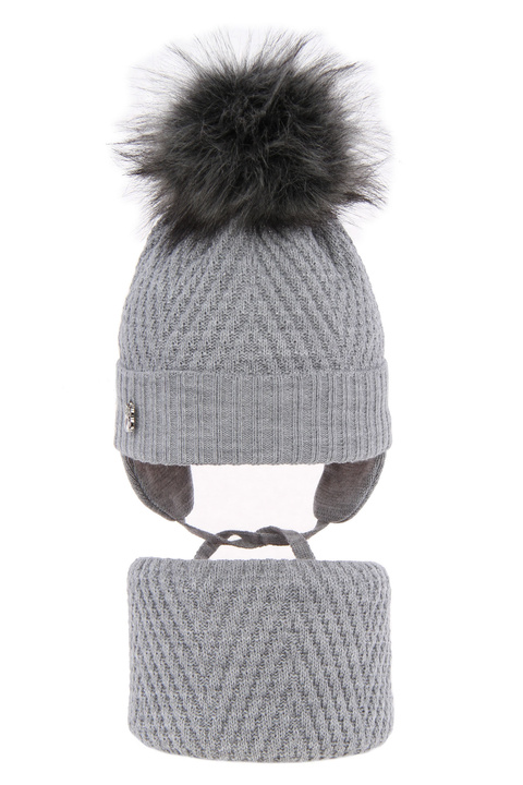 Winter set for girl: hat and tube scarf Ariana