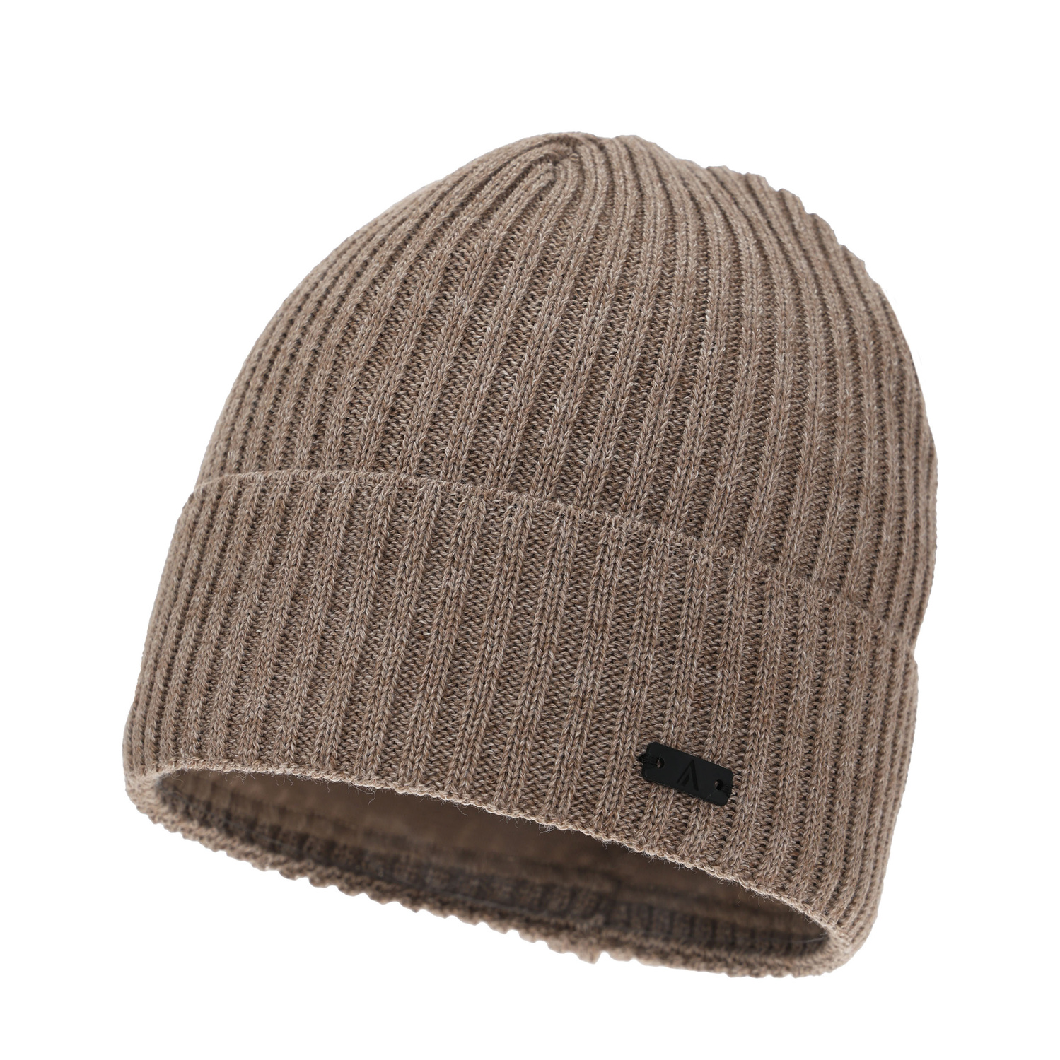Men's winter hat, beige, with merino wool, Jeffrey