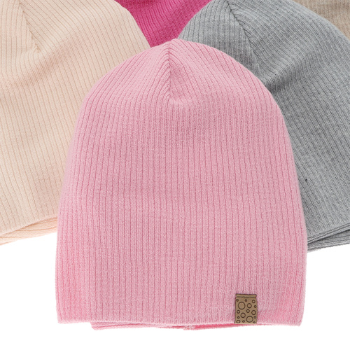 Girl spring autumn set hat and tube scarf ecru 100% extra fine merino wool Ricona