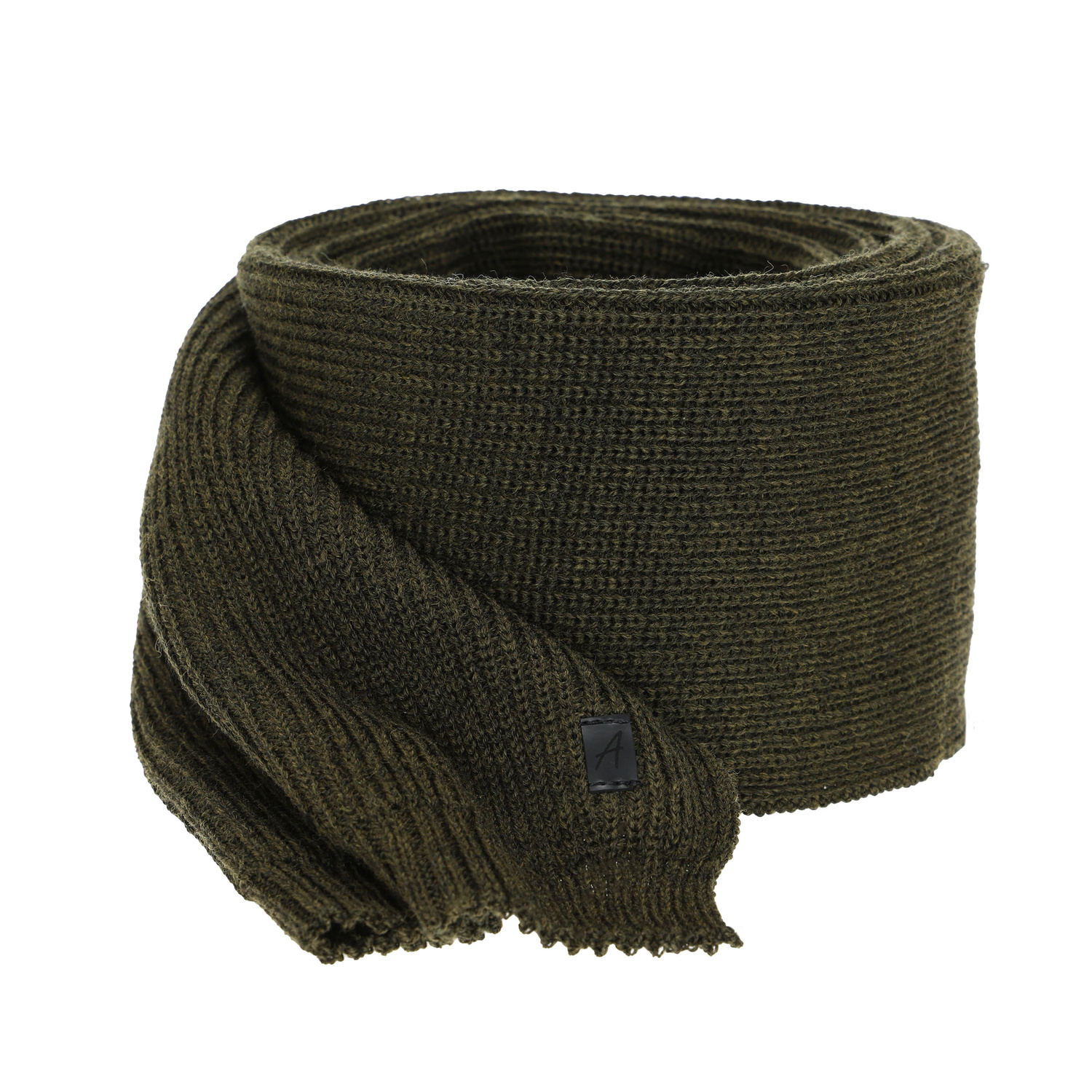 Men's winter scarf, khaki, with merino wool Algor