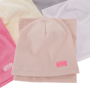 Girl's spring/ autumn cotton set: hat and tube scarf violet Friza