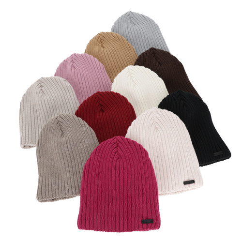 Woman's winter hat, pink, with merino wool, Soletta