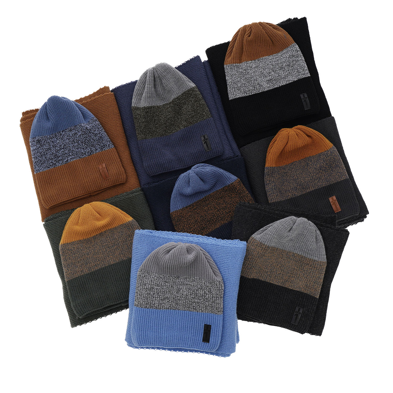 Boy's winter set: hat and scarf navy blue Sonik