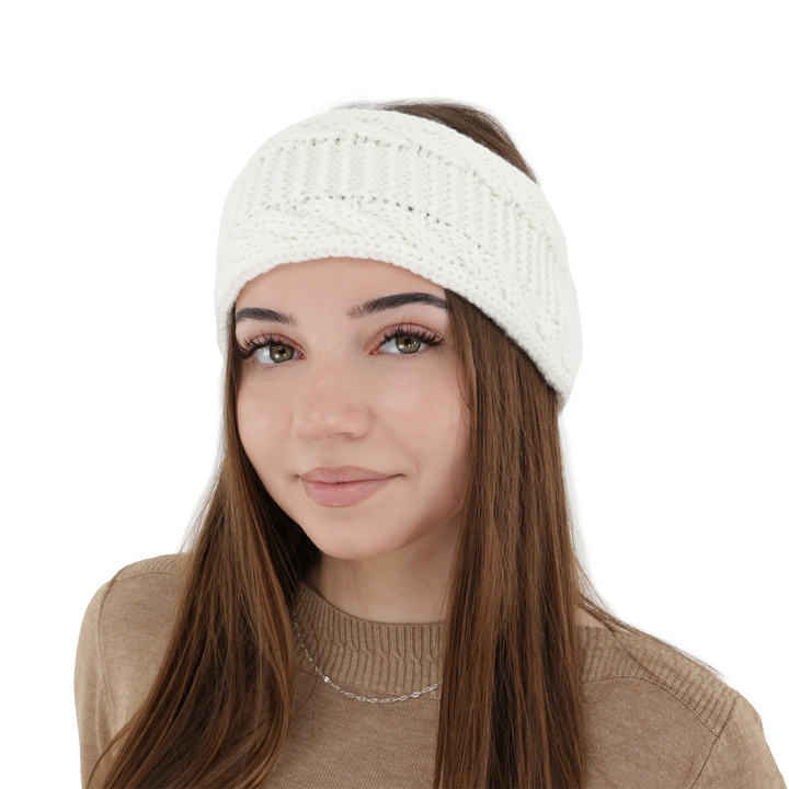 Woman's winter headband ecru Bera