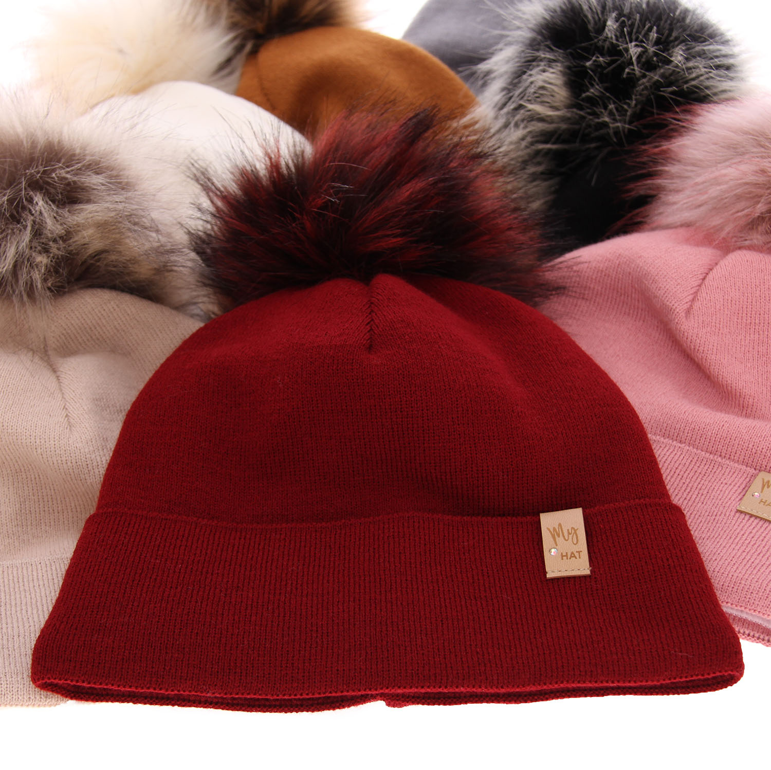 Woman's winter hat pink Kalia