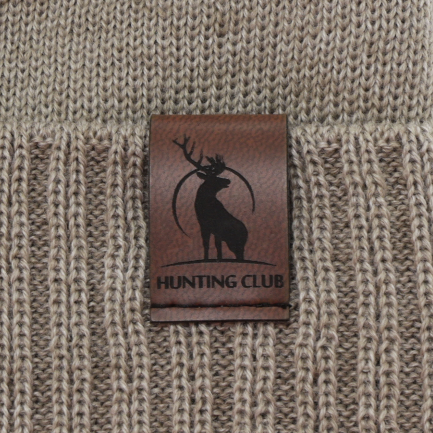 Men's winter hat, light brown, with merino wool, Hogan