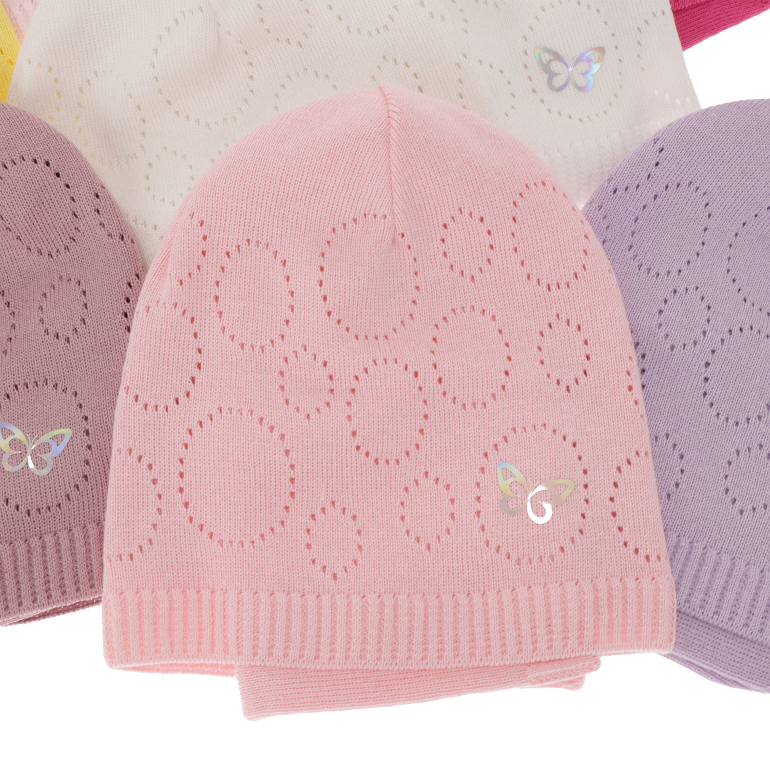 Girl's spring/ autumn set: hat and tube scarf , with cotton, pink Amarilla