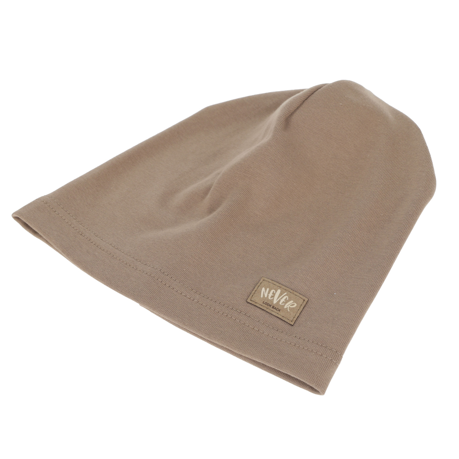 Girl's spring, autumn set: hat and tube scarf, beige, cotton, Torila