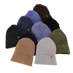 Boy's spring/ autumn set: hat and tube scarf navy blue 100% extra finemerino wool Lemas