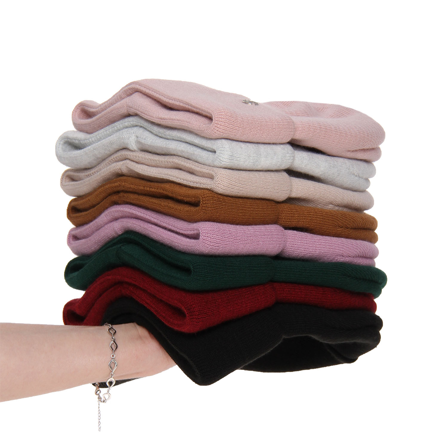 Woman's winter hat black Silver